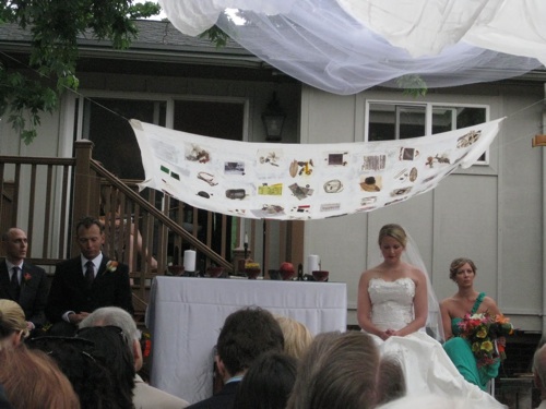 BRIDE AND GROOM CANOPY IN HINDU WEDDING