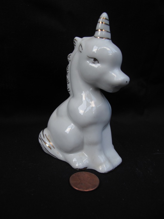 black unicorn figurine