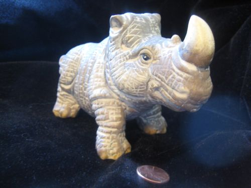 white rhino figurine