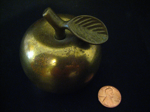 Vintage Brass Apple